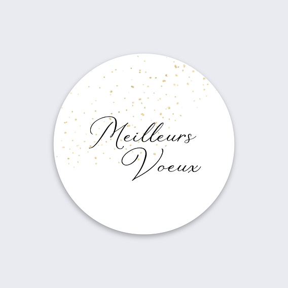 Stickers vœux entreprise Paillette Recto