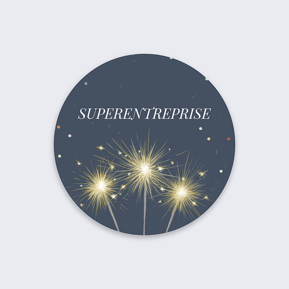 Stickers Voeux  Bougies étincelantes