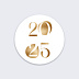Stickers Voeux Entreprise Bicolore Design Recto