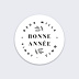 Stickers Voeux Entreprise Bonne Année Houx Recto