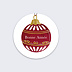 Stickers Voeux Entreprise Boule de Noël Recto