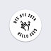 Stickers Voeux Entreprise Bye bye Recto