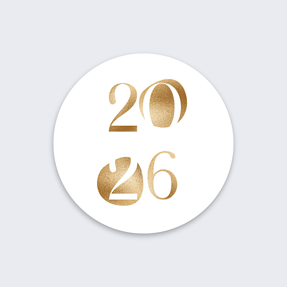 Stickers Voeux Bicolore Design