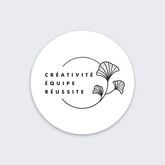 Stickers vœux entreprise Équipe Recto