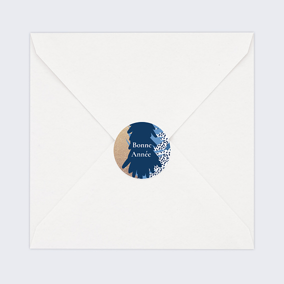 Stickers Voeux Sapin Pointillisme