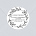 Stickers Voeux Couronne de feuilles