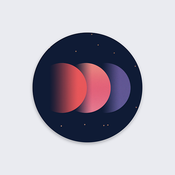 Stickers Voeux Cosmos