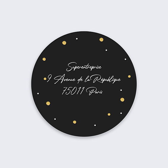 Stickers Voeux Paillettes