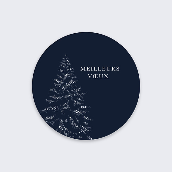 Stickers Voeux Sous La Neige