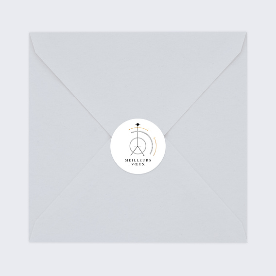 Stickers vœux entreprise Architecte Compas Après 4