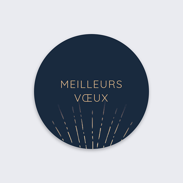Stickers Voeux Feux Artifices Recto