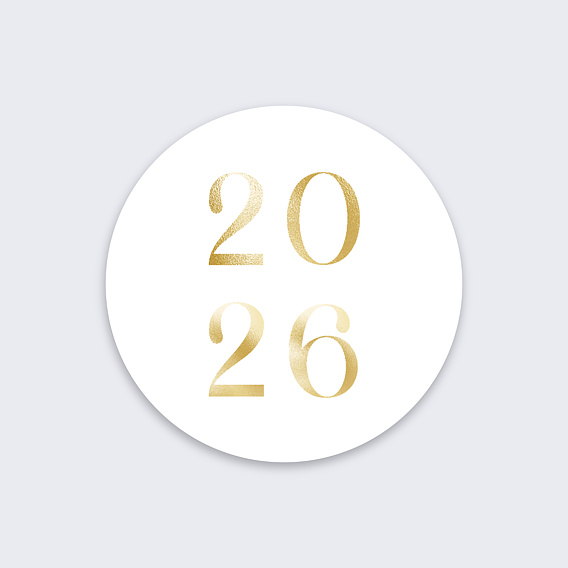 Stickers vœux entreprise Élégante Calligraphie Recto