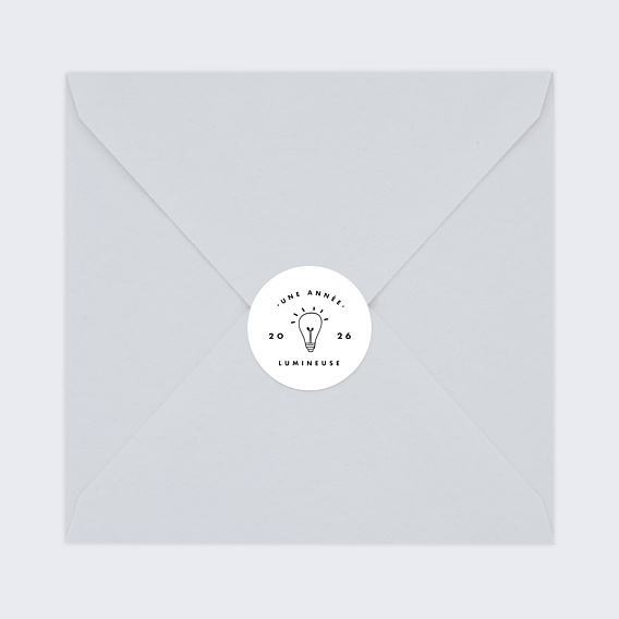 Stickers vœux entreprise Une Année Lumineuse Après 4