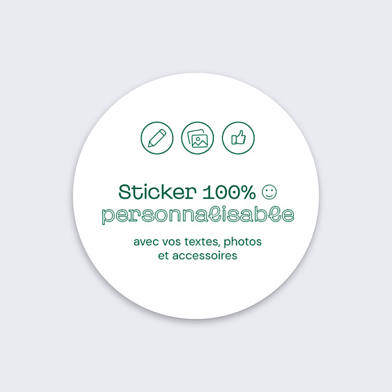Stickers Voeux 100% Personnalisable