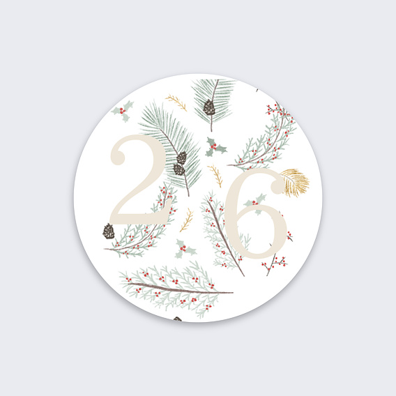 Stickers vœux entreprise Chiffre Caché Recto