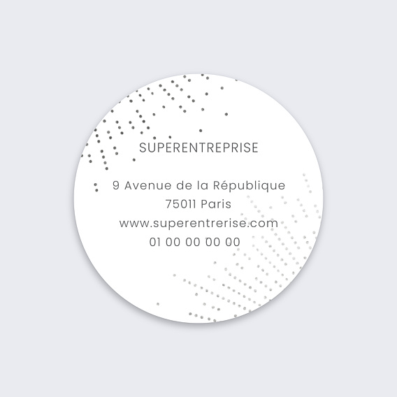 Stickers vœux entreprise Explosion Logo Recto