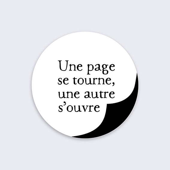 Stickers Voeux Une page se tourne