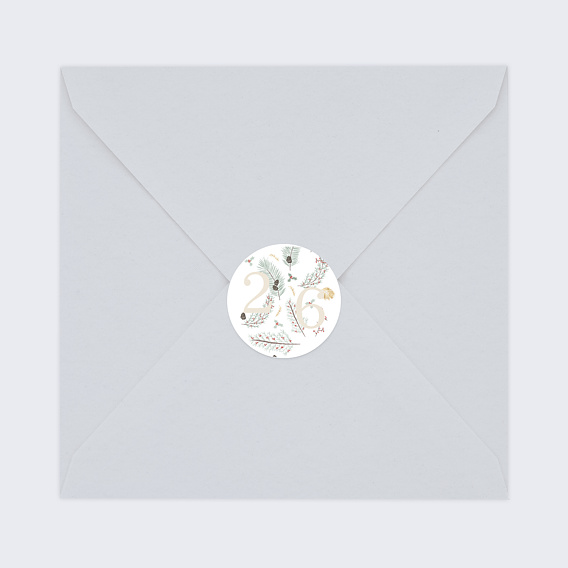 Stickers vœux entreprise Chiffre Caché Après 4