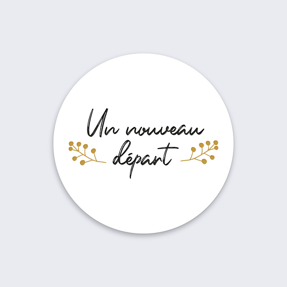 Stickers Voeux Nouvelle Année Nouveau Départ