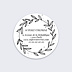 Stickers Voeux Couronne de feuilles