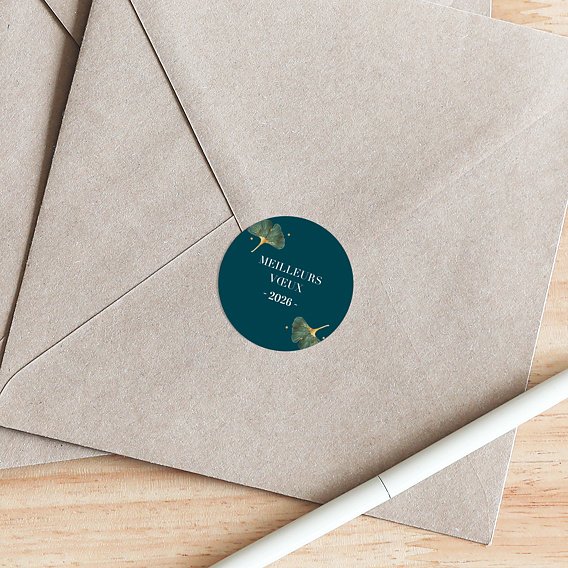 Stickers vœux entreprise Ginkgo Après 4