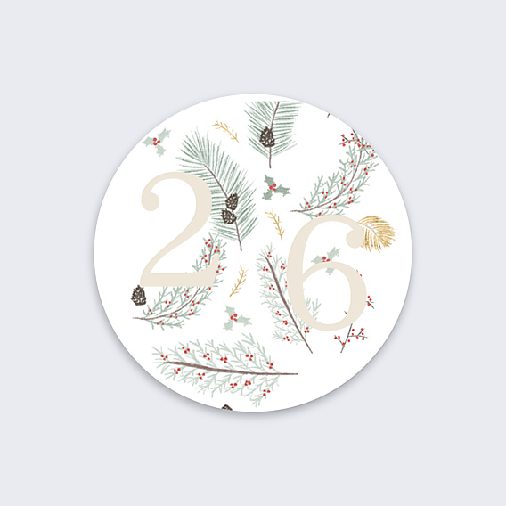 Stickers Voeux Chiffre Caché