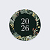 Stickers Voeux  Cadre Floral Élégant