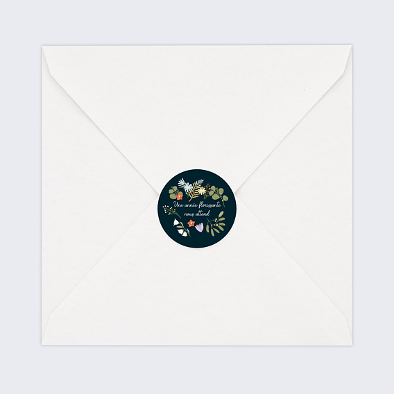 Stickers vœux entreprise Année Florissante Après 4