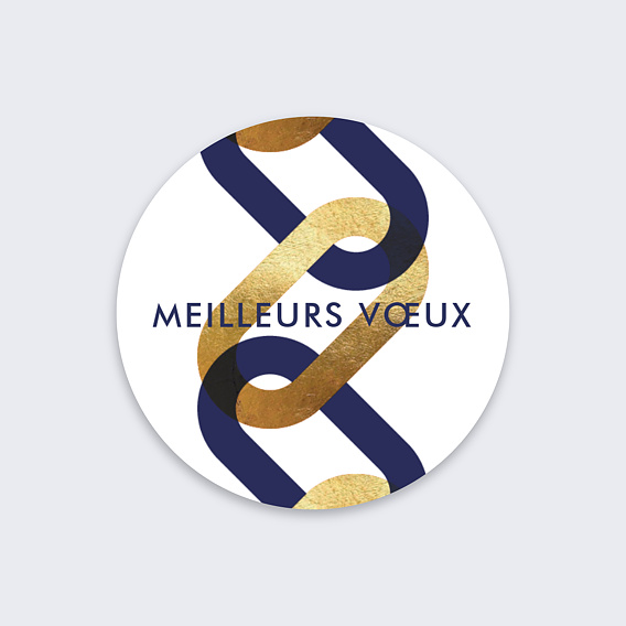 Stickers vœux entreprise Maillons Recto