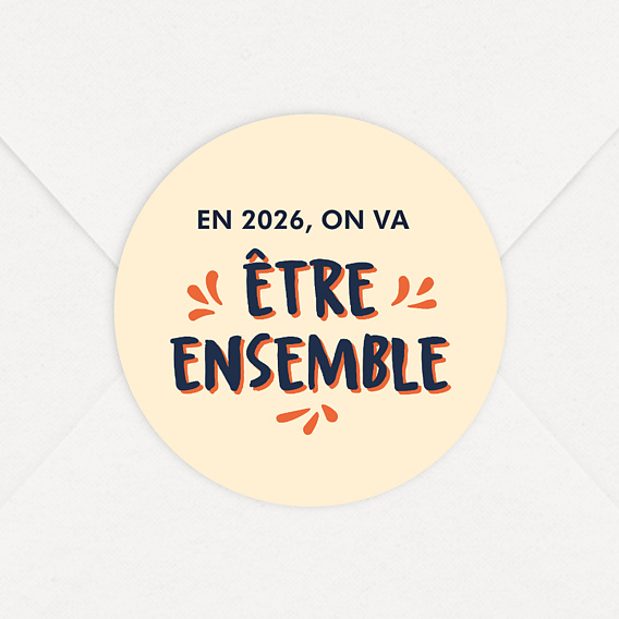 Stickers Voeux Personnalisable Être Ensemble