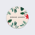 Stickers Voeux Personnalisable Herbier d'Hiver