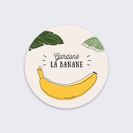 Sticker professionnel Banane Recto