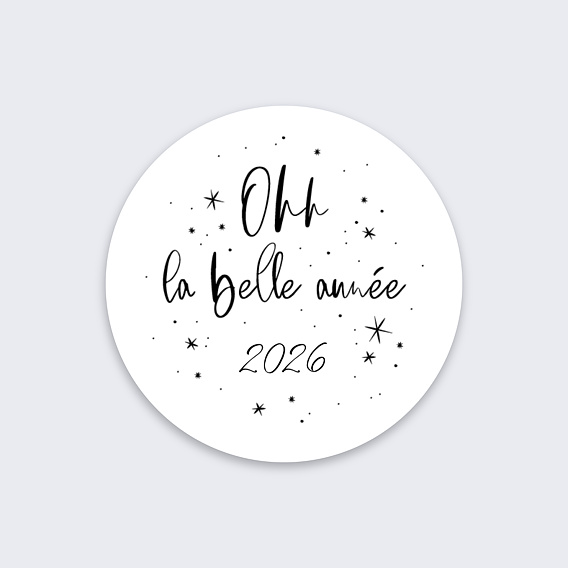 Stickers vœux La Belle Année Recto