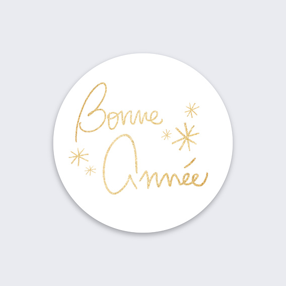 Stickers vœux Souhait Festif Recto