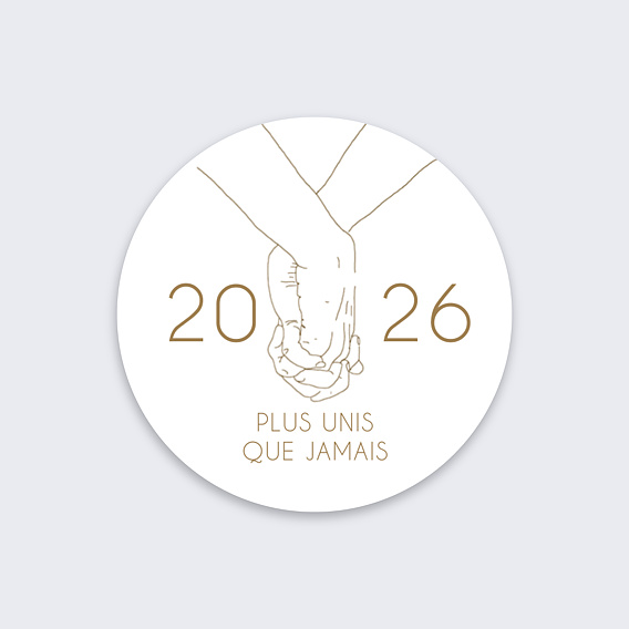 Stickers vœux Unis Recto