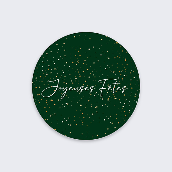Stickers Voeux Personnalisable Paillettes