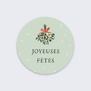 Stickers Voeux  Gui Aquarelle