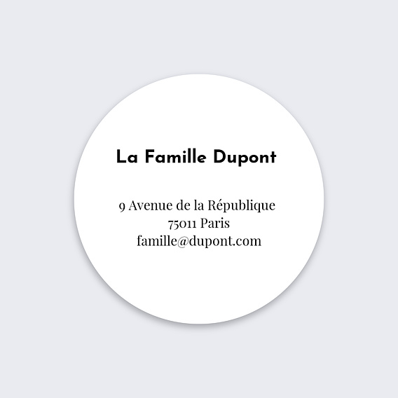 Stickers vœux Joli Village Recto