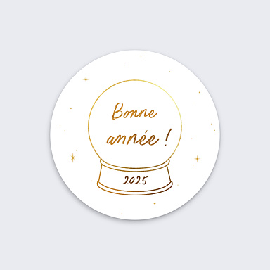 Stickers Voeux De Noël Et Fin D'année - Fond Blanc Effet Foil - Marque MegaCrea DIY - Neuf