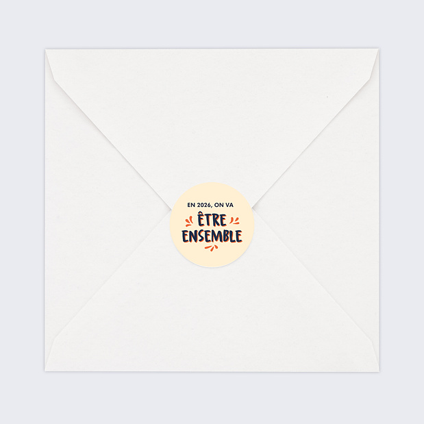 Stickers Voeux Personnalisable Être Ensemble