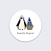 Stickers Voeux Personnalisable Famille Pingouin