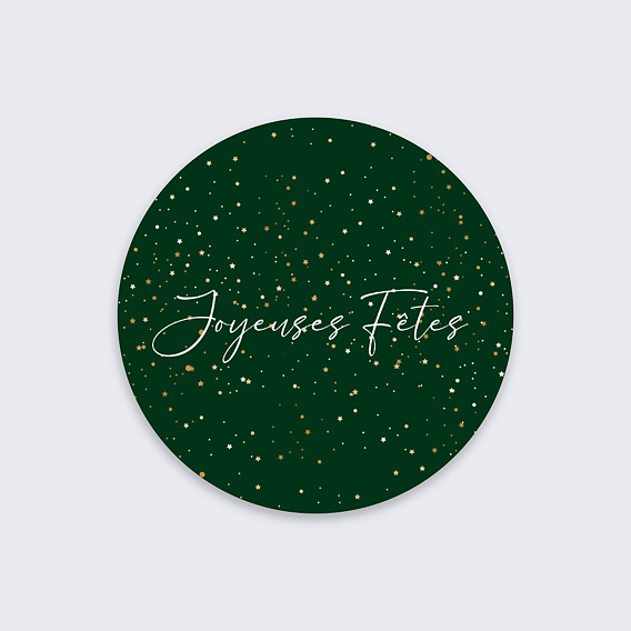 Stickers vœux Paillettes Recto