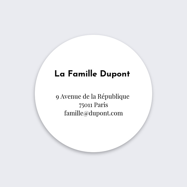 Stickers Voeux Personnalisable Joli Village Recto