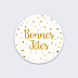Stickers Voeux Personnalisable Golden Dots