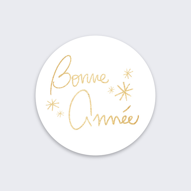 Stickers Voeux Personnalisable Souhait Festif Recto