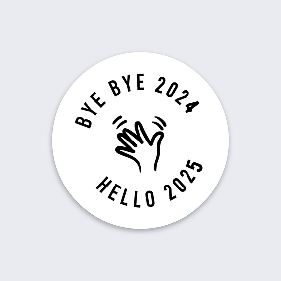 Stickers Voeux Personnalisable Bye Bye