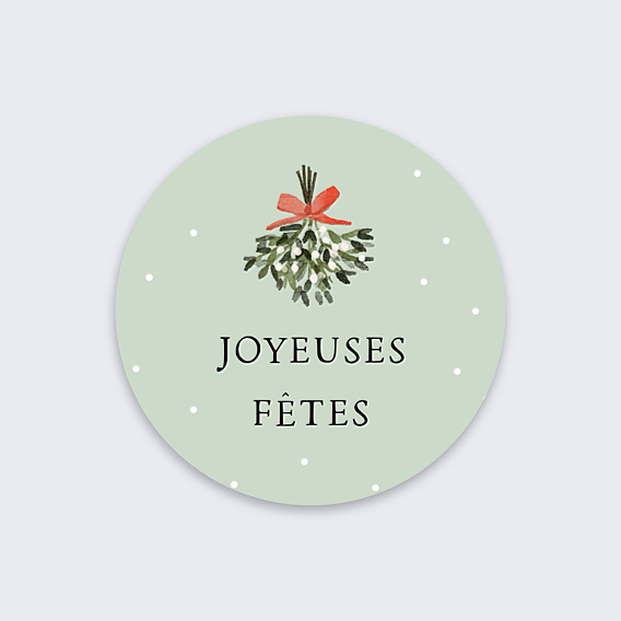 Stickers Voeux Personnalisable Gui Aquarelle