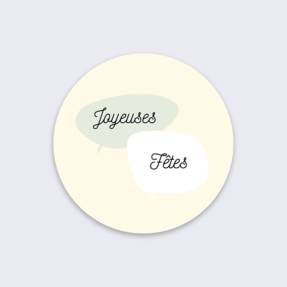 Stickers Voeux Personnalisable Famille Pain d'Epices