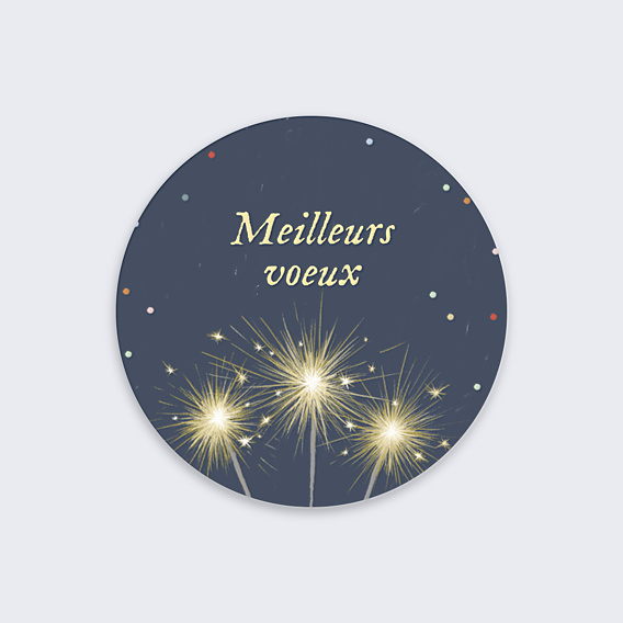 Stickers Voeux Personnalisable Noël festif