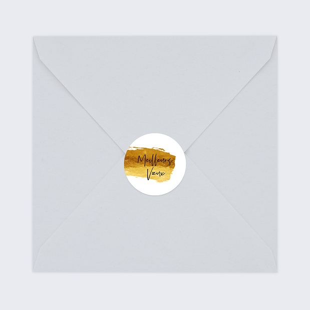 Stickers Voeux Personnalisable Pinceau